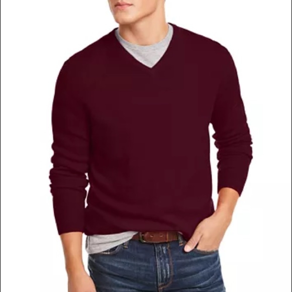 Charter Club Room Men’s Cashmere V-Neck Sweater